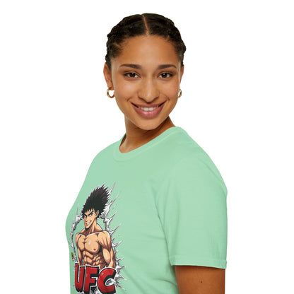 UFC T Shirt | Unleash Fierce Confidence | Motivational UFC Tee with Baki Anime Elements