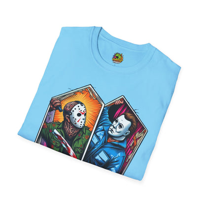 Jason & Michael Funny Halloween T-Shirt | Michael Myers Vintage Tee