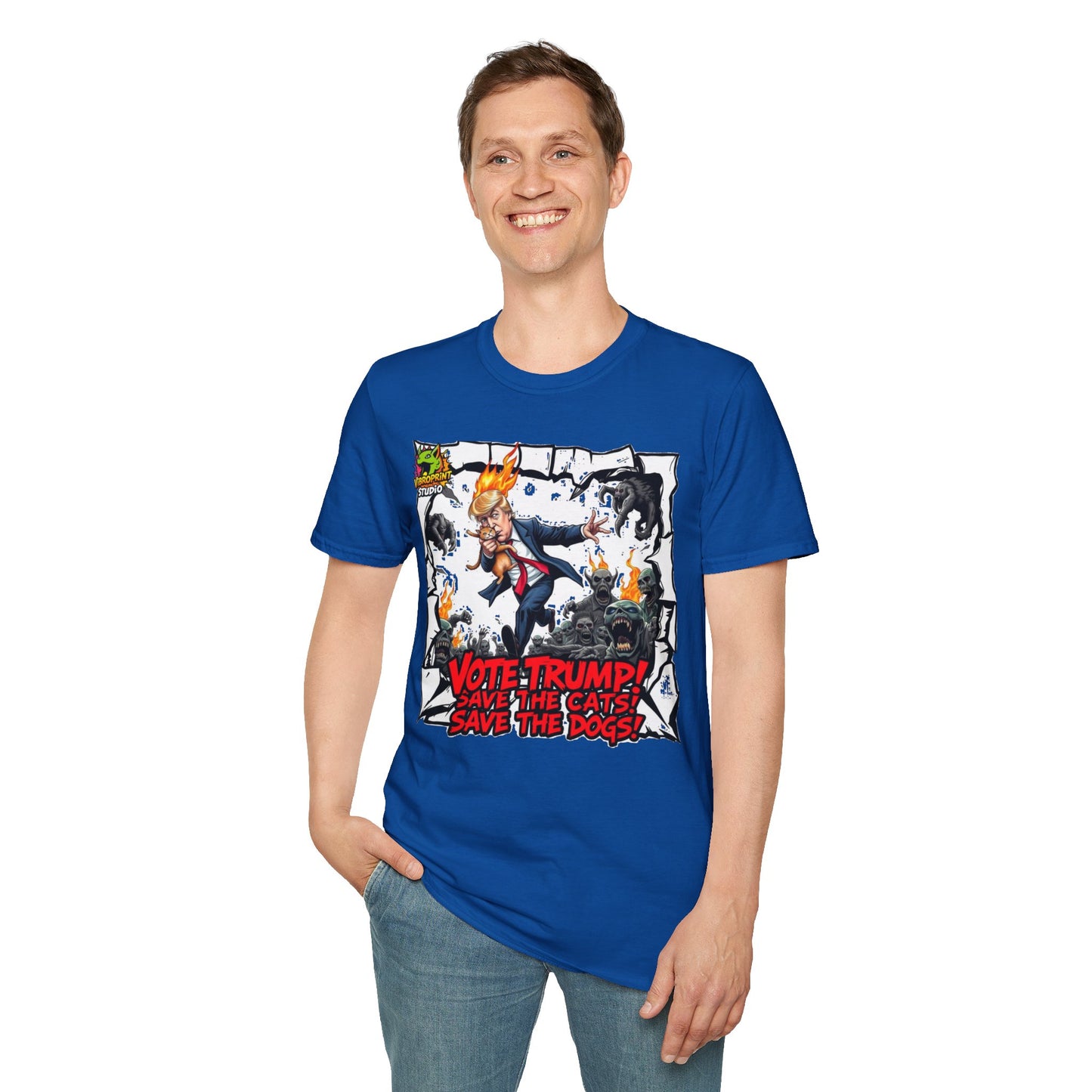 Trump - They're Eating the Dogs Tee | Funny Political Meme Shirt | Trump Election Satire Graphic Tee - premium material. limited stock. Order yours now and stand out with this exclusive piece!