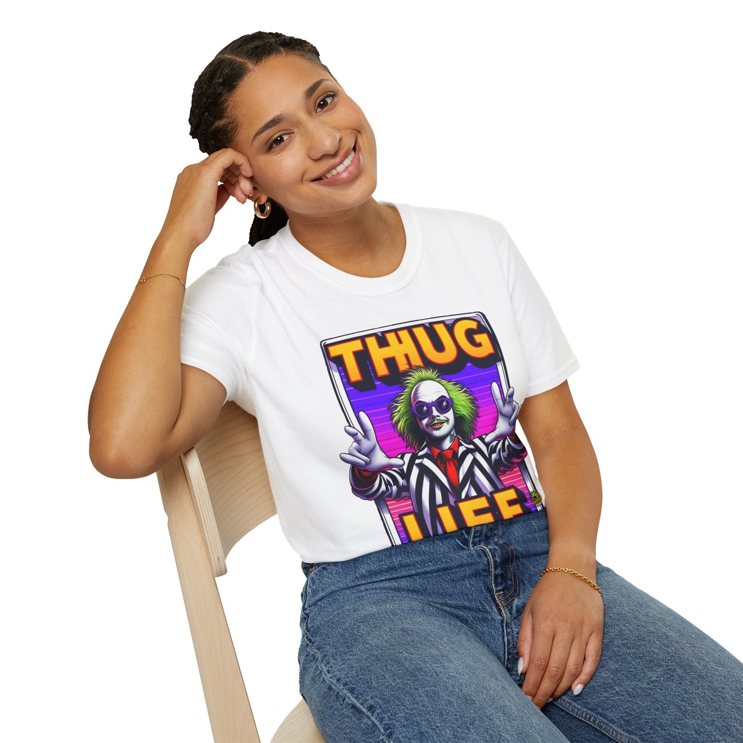 Halloween - Beetlejuice Shirt | Funny Thug Life Halloween Tee | Classic Beetlejuice Graphic T-Shirt - custom-made. perfect gift idea. Order yours now and stand out with this exclusive piece!