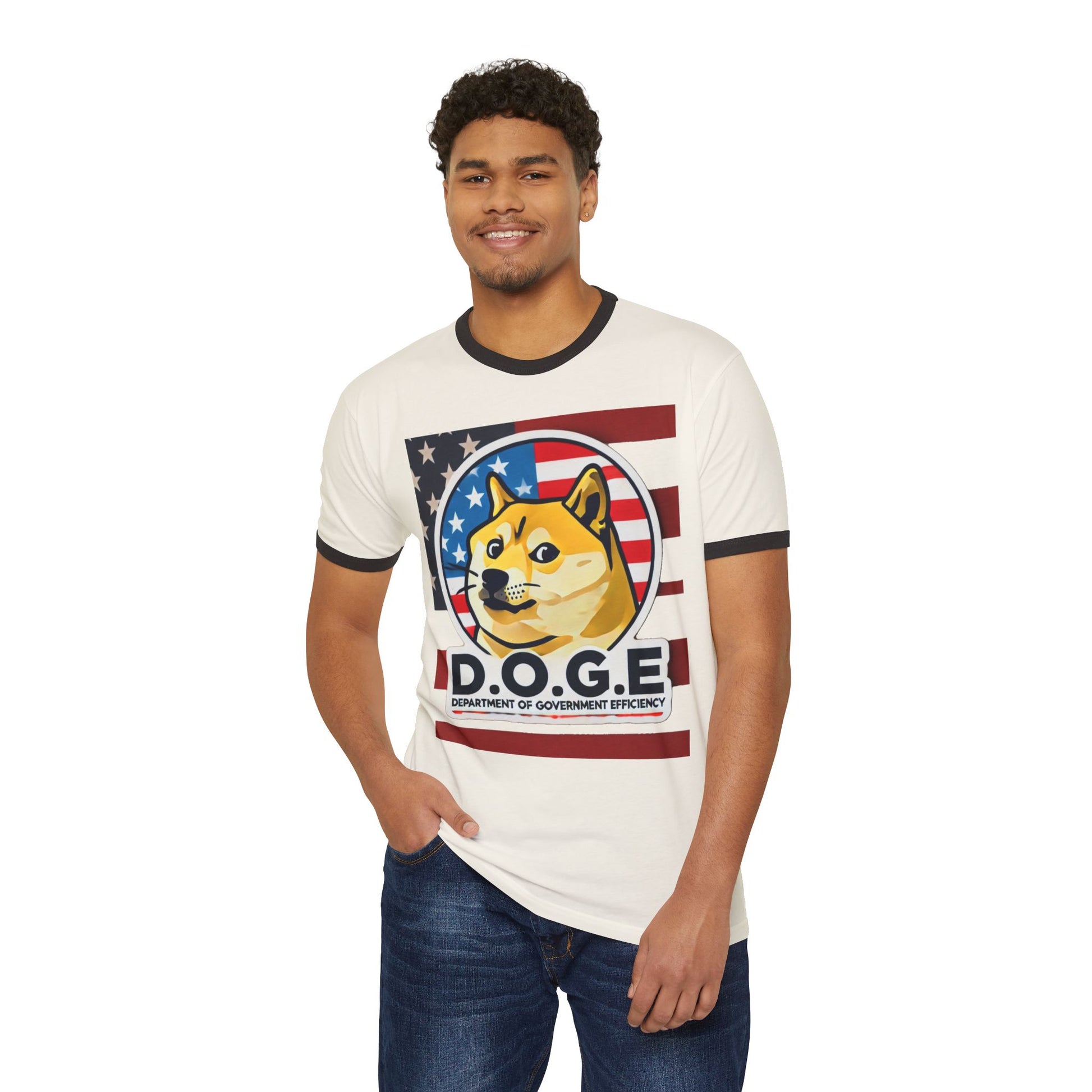 Dogecoin T Shirt for Crypto Fans | Patriotic Doge T Shirt | Dogecoin Shiba Design Tee - High Quality Image