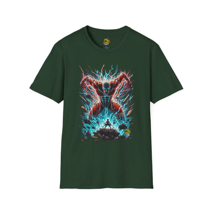 Official - Eren Yeager Titan’s Courage Tee | Official Attack on Titan Shirt | - premium material. limited stock. Order yours now and stand out with this exclusive piece!