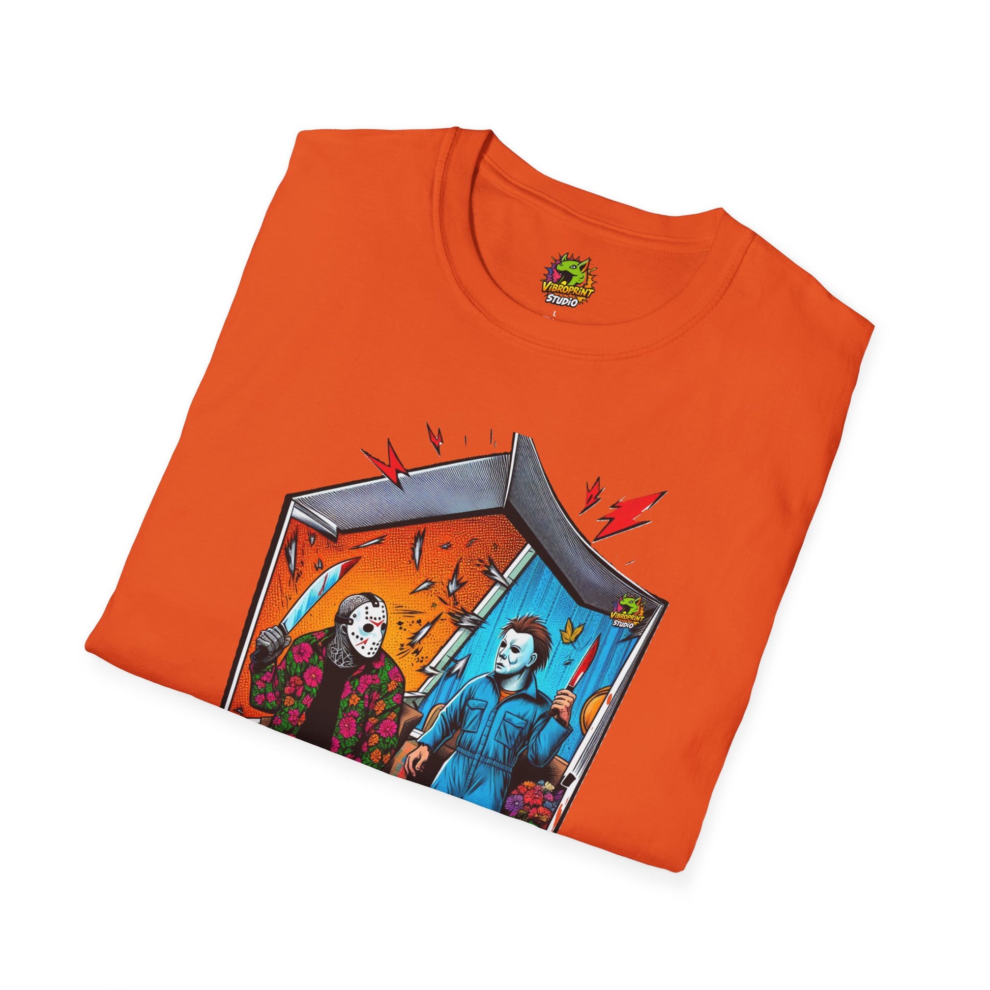 horror-themed apparel - Michael Myers Shirt | Jason Voorhees Funny Picnic Halloween Tee - bold design. spooky season t-shirt with unique flair. Order yours now and stand out with this exclusive piece!