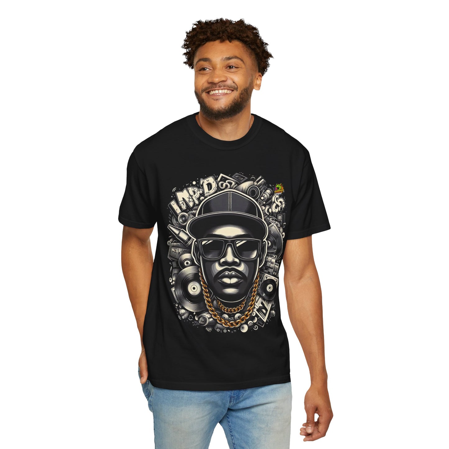 Caricature - Rapper Merch Hip-Hop Icon Caricature | Urban Street Style T-Shirt - premium material. limited stock. Order yours now and stand out with this exclusive piece!