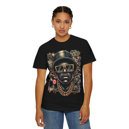 Design - Rapper Merch Bold Hip-Hop Icon Design | Caricature Street Style T-Shirt - premium material. limited stock. Order yours now and stand out with this exclusive piece!