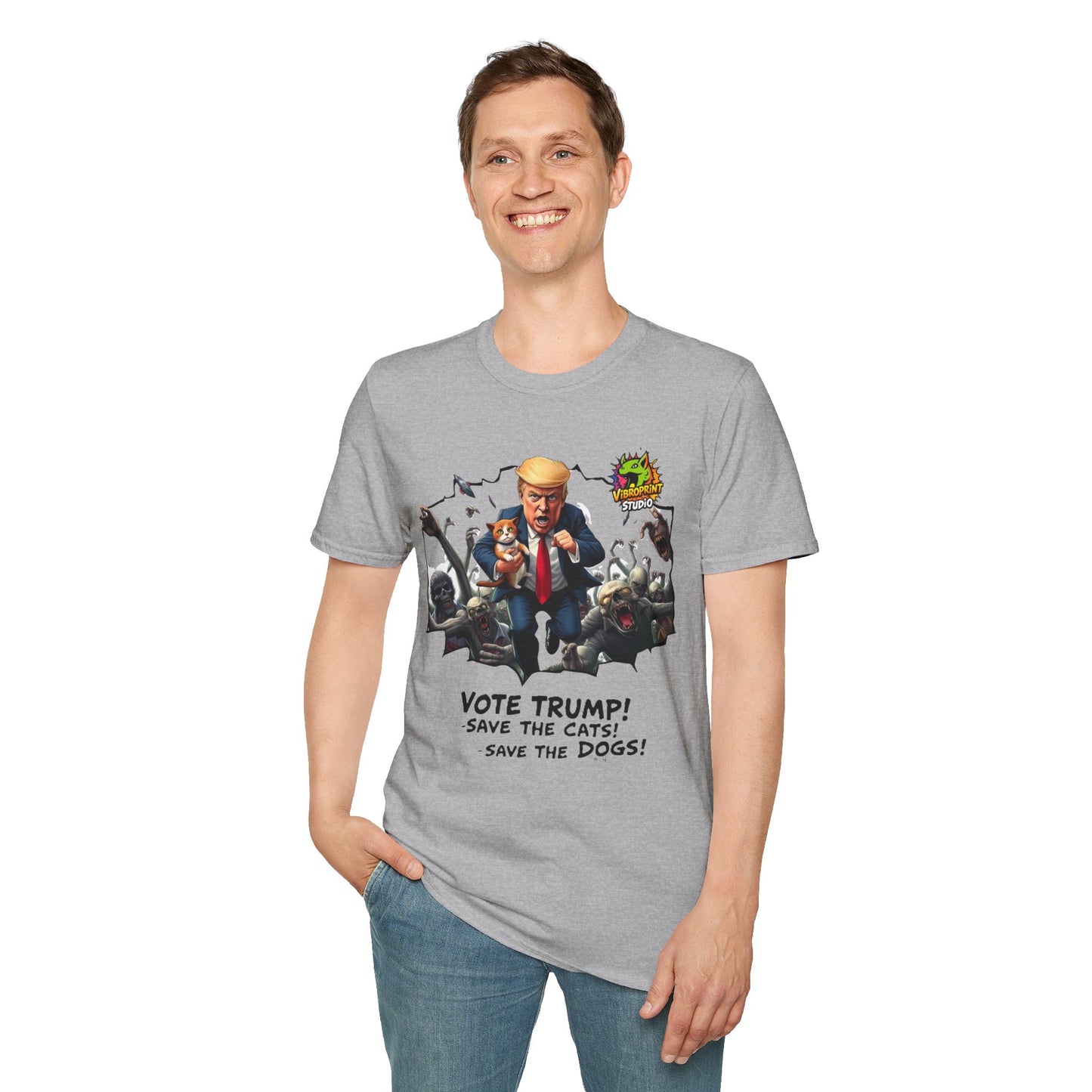 They're Eating the Dogs Tee | Satire Trump Graphic T-Shirt | Funny Election Humor Shirt