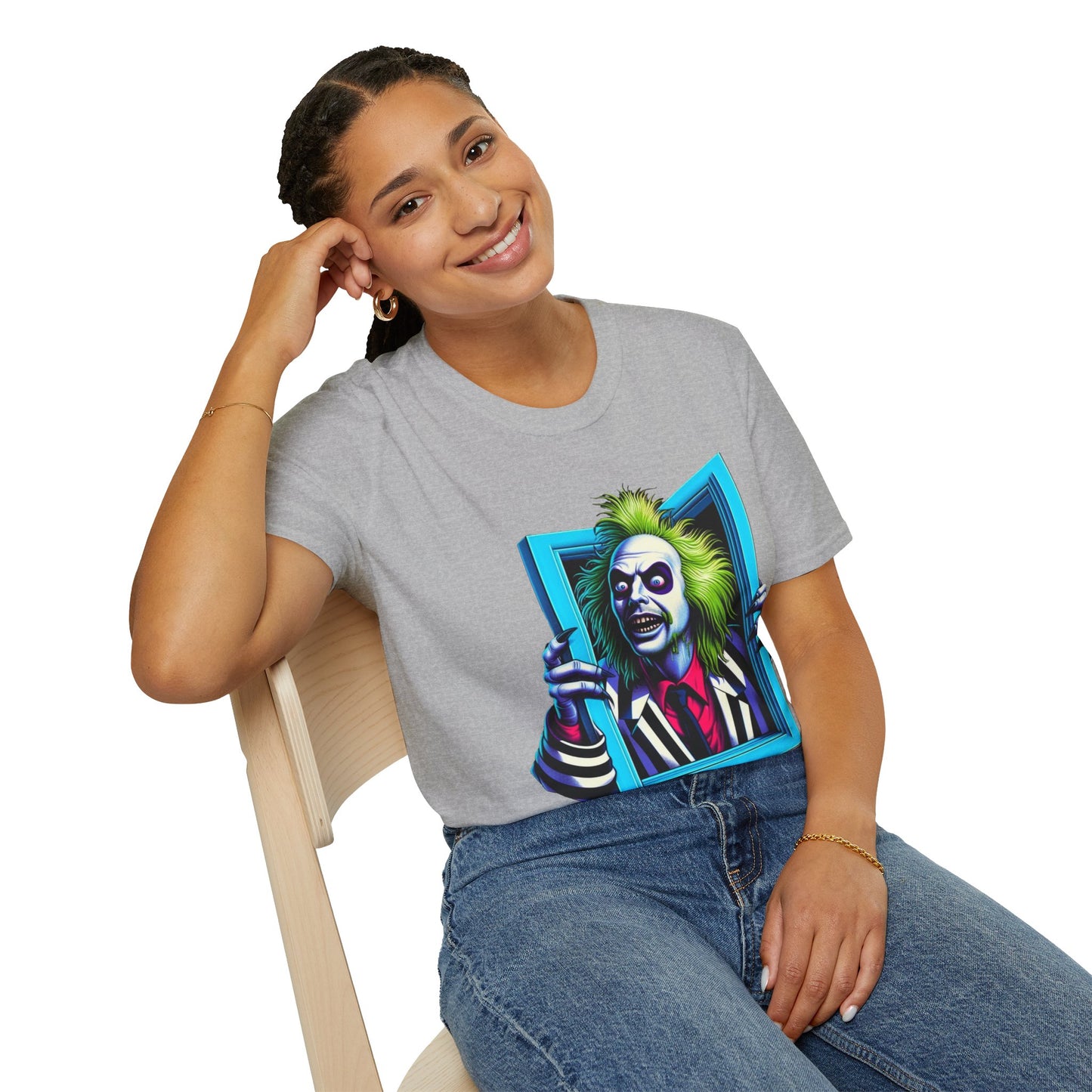 Adults - Beetlejuice Shirt | Funny Halloween T-Shirt for Adults | Beetlejuice Classic Movie Graphic Tee | Spooky Halloween Style - premium material. limited stock. Order yours now and stand out with this exclusive piece!