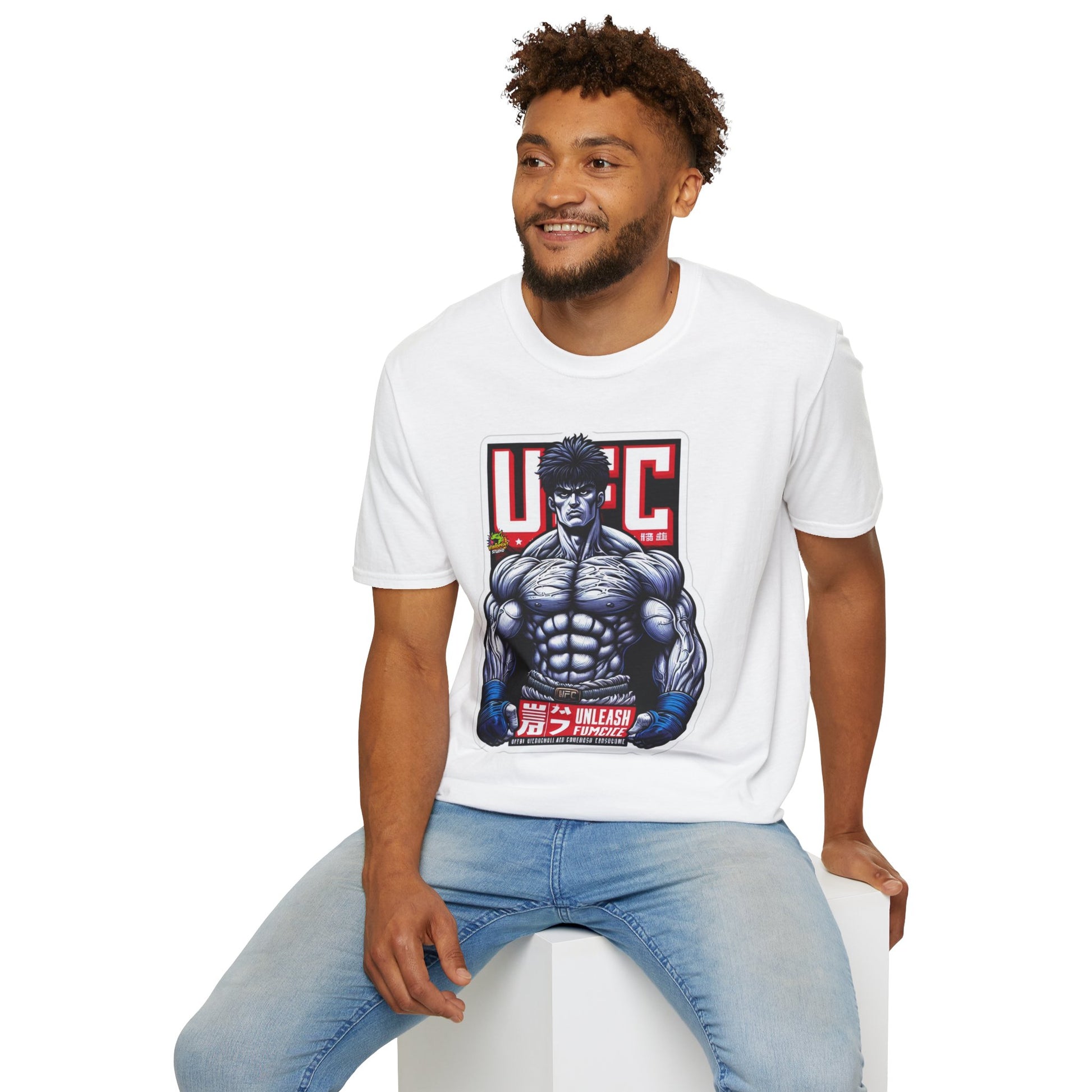 with - UFC T Shirt | Unleash Fierce Confidence | Motivational UFC Tee with Baki Anime Strength - premium material. limited stock. Order yours now and stand out with this exclusive piece!