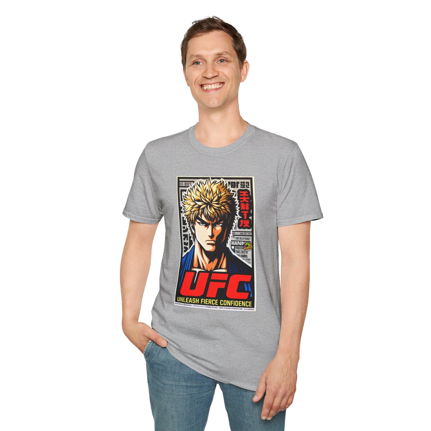 horror-themed apparel - UFC T Shirt | Unleash Fierce Confidence | UFC Tee for Gym Inspired by Baki - gift for horror fans. perfect Halloween gift for fans of horror culture. Order yours now and stand out with this exclusive piece!