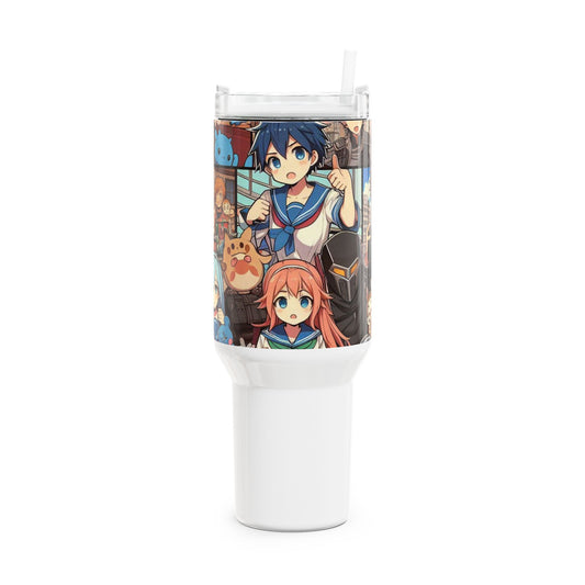 Stanley Tumbler | Geek and Gamer Drinkware for Anime Fans | Colorful Cartoon Tumbler - High Quality Image