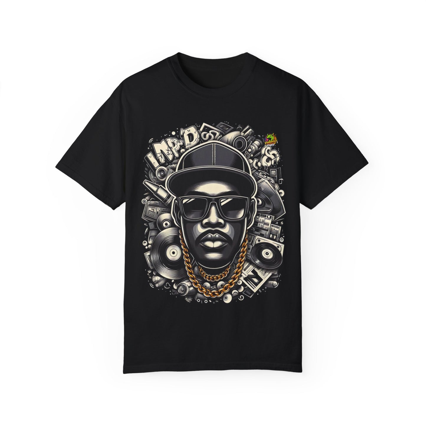 Rapper Merch Hip-Hop Icon Caricature | Urban Street Style T-Shirt - High Quality Image