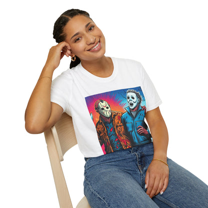 product - Jason Voorhees & Michael Myers Shirt | Funny Vintage Halloween Tee - premium material. limited stock. Order yours now and stand out with this exclusive piece!