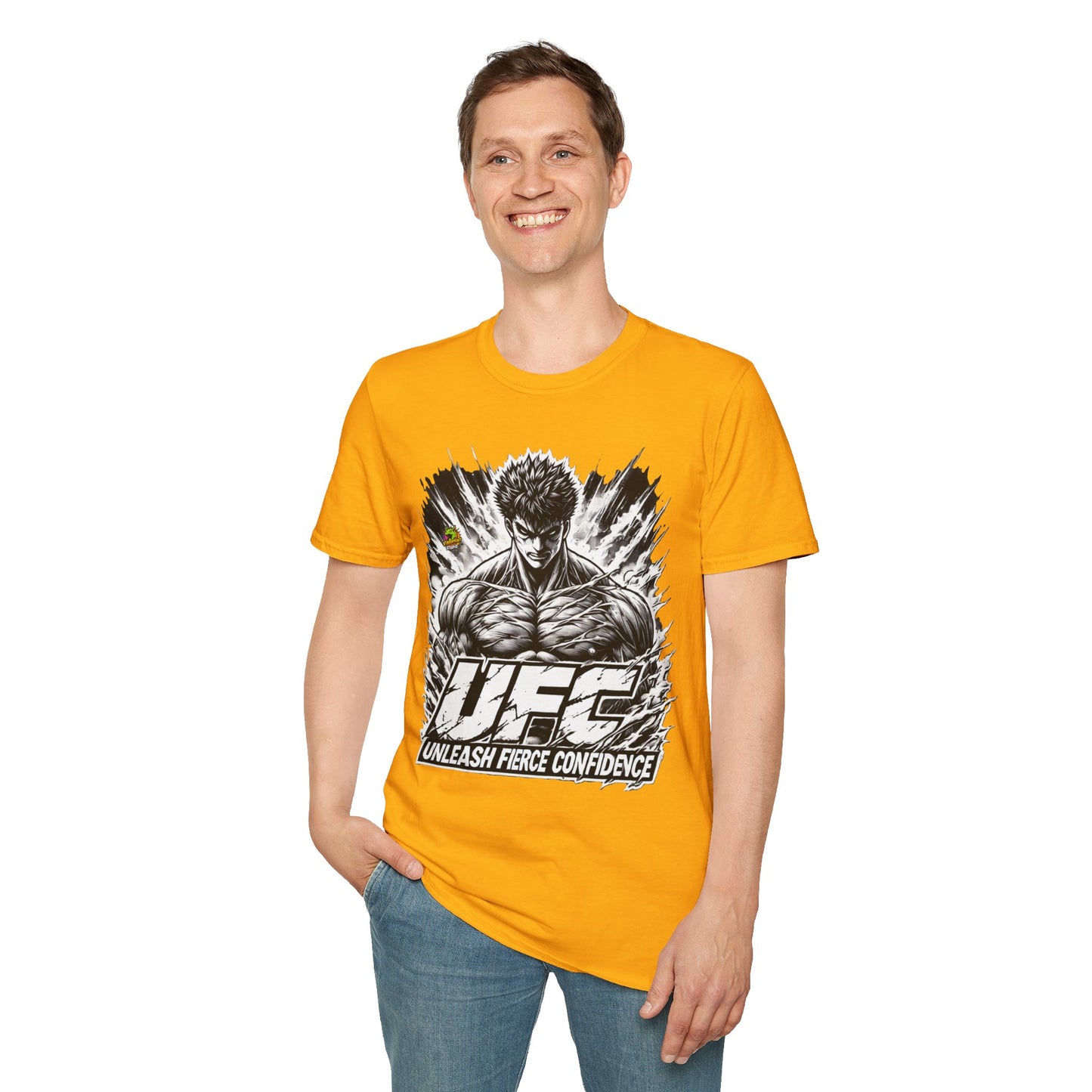 UFC T Shirt | Unleash Fierce Confidence | UFC Tee with Baki Anime T Shirt Motivation