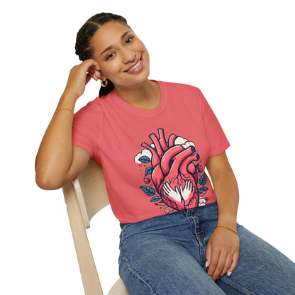 Unisex Valentine's Day T-Shirt on Model - Casual softstyle gift idea