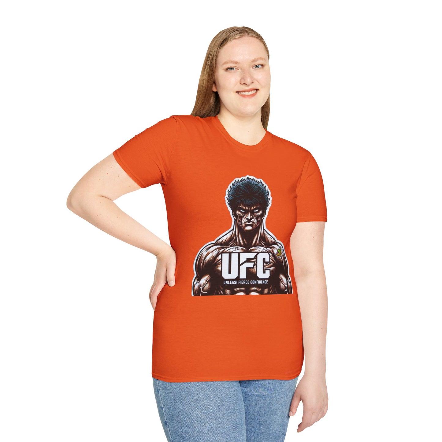 UFC T Shirt | Unleash Fierce Confidence | UFC Tee with Baki Anime Motivation for Fitness