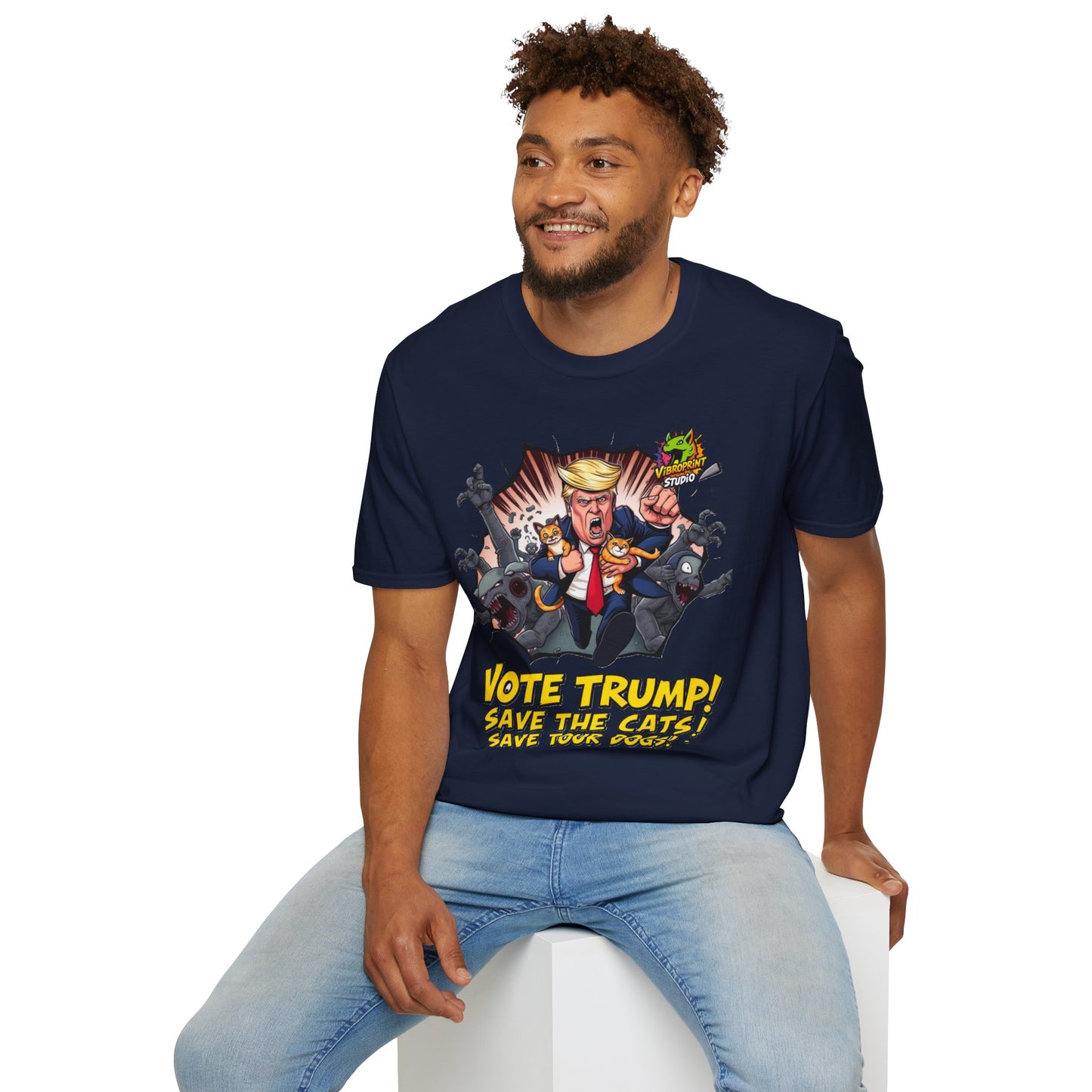 the - They're Eating the Dogs Tee | Trump Election Satire Shirt | Funny Political Graphic Tee - premium material. perfect gift idea. Order yours now and stand out with this exclusive piece!