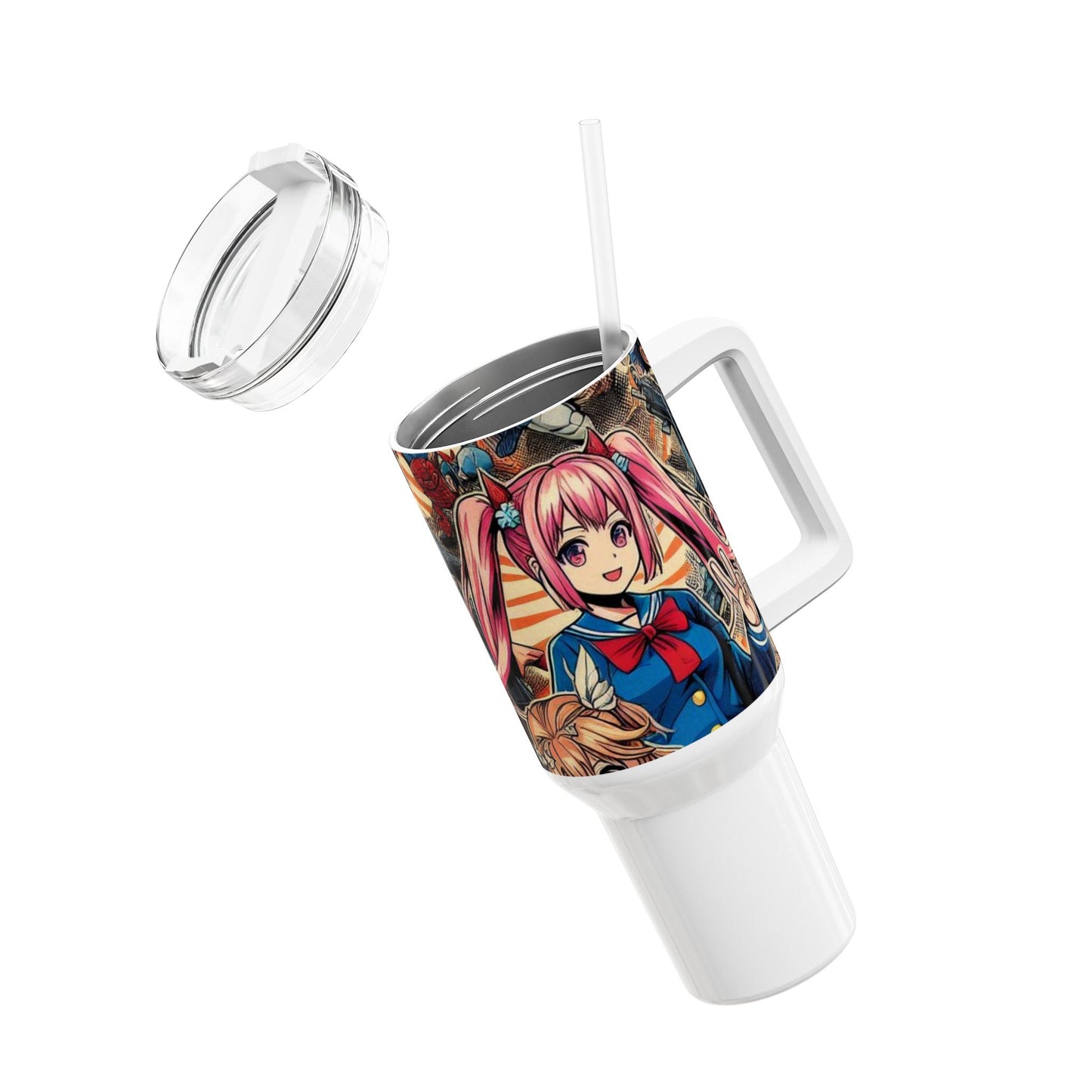 Fans - Stanley cup | Geek Themed Drinkware for Anime and Cartoon Fans | Colorful Tumbler - premium material. limited stock. Order yours now and stand out with this exclusive piece!