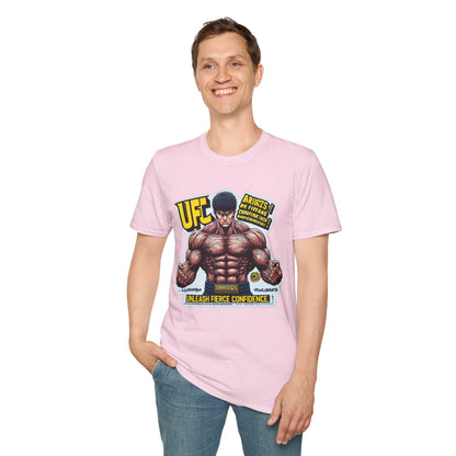 UFC T Shirt | Unleash Fierce Confidence | Motivational UFC Tee with Baki Anime Elements