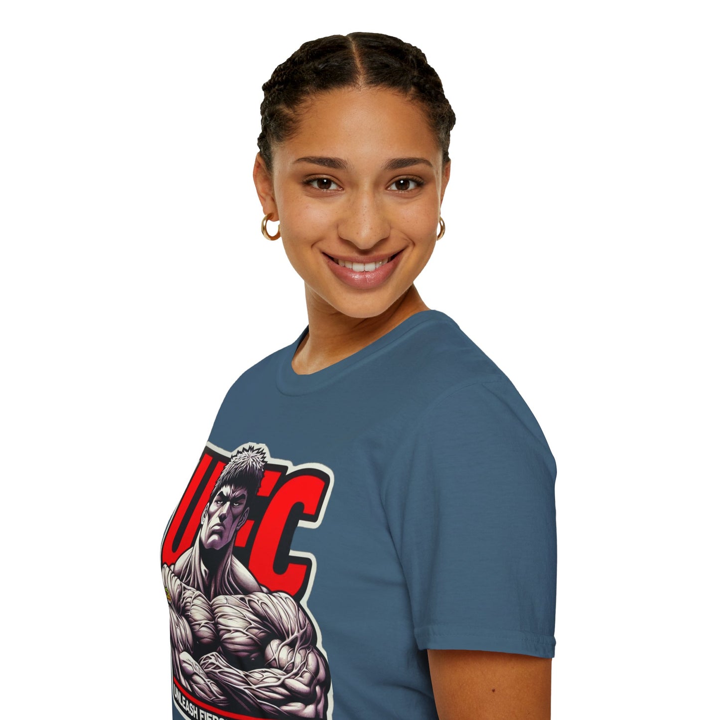 UFC T Shirt | Unleash Fierce Confidence | UFC Tee with Baki Anime Strength for Fitness Fans