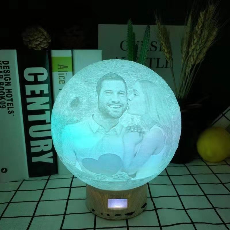 with - Bluetooth Portable Speaker LED Moon Lamp – 3D Printed Wireless Speaker with Color-Changing Light for Home and Outdoor Use - custom-made. limited stock. Order yours now and stand out with this exclusive piece!