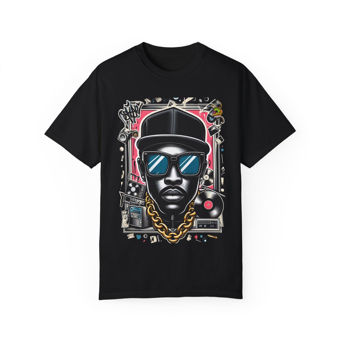 Rapper Merch Hip-Hop Icon Caricature | Bold Street Art T-Shirt Design - High Quality Image