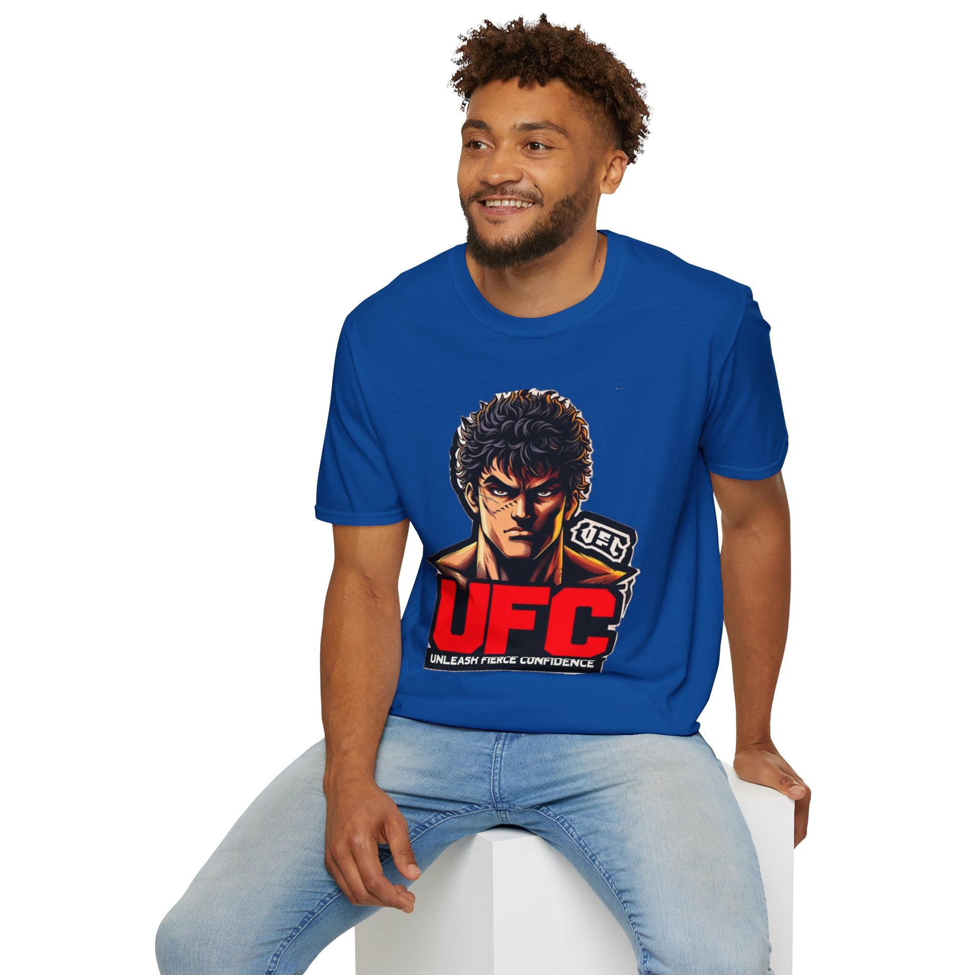 Confidence - UFC T Shirt | Unleash Fierce Confidence | Motivational UFC Tee with Baki Anime Elements - premium material. limited stock. Order yours now and stand out with this exclusive piece!