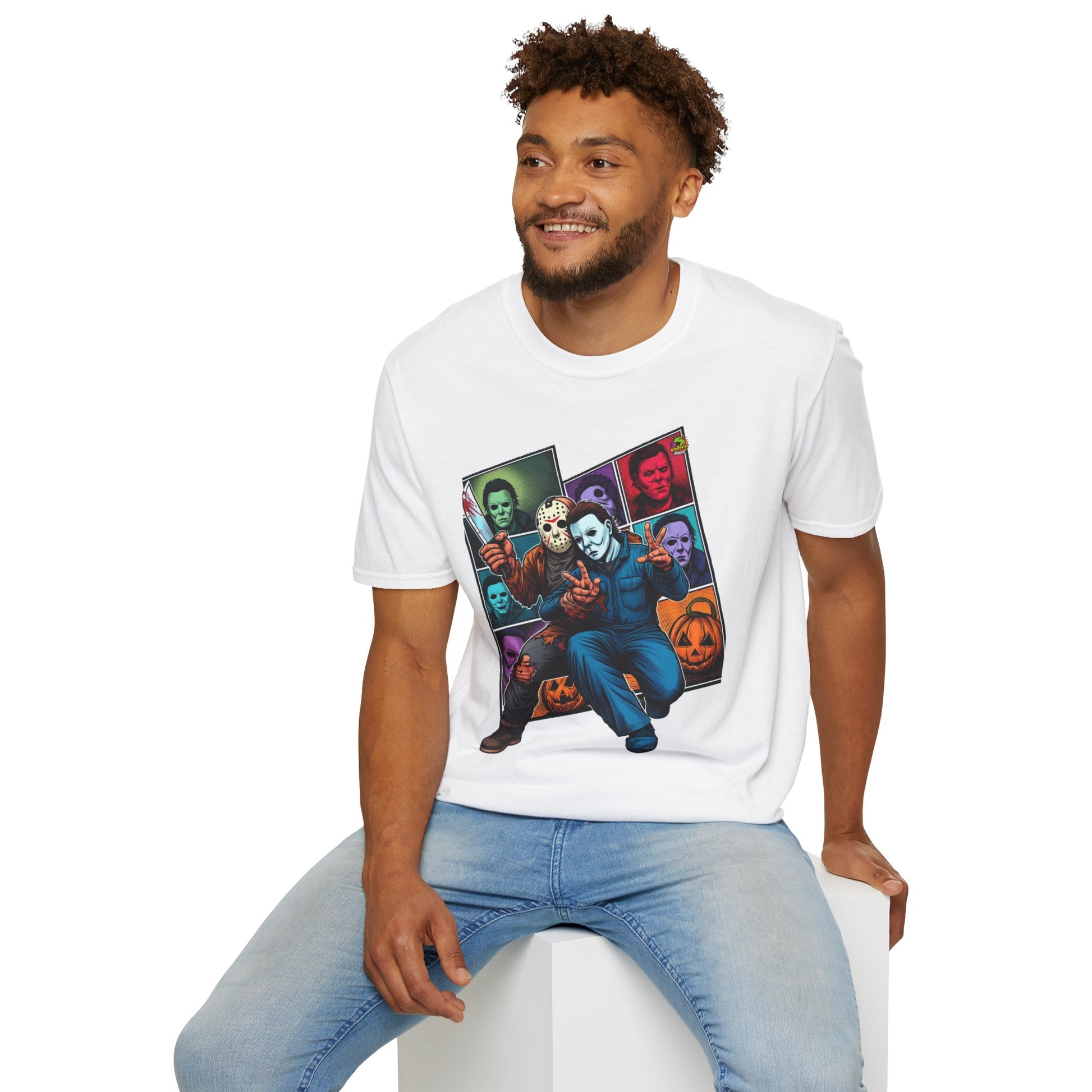 Tee - Jason Voorhees & Michael Myers Funny Shirt | Halloween Picnic Tee - premium material. limited stock. Order yours now and stand out with this exclusive piece!