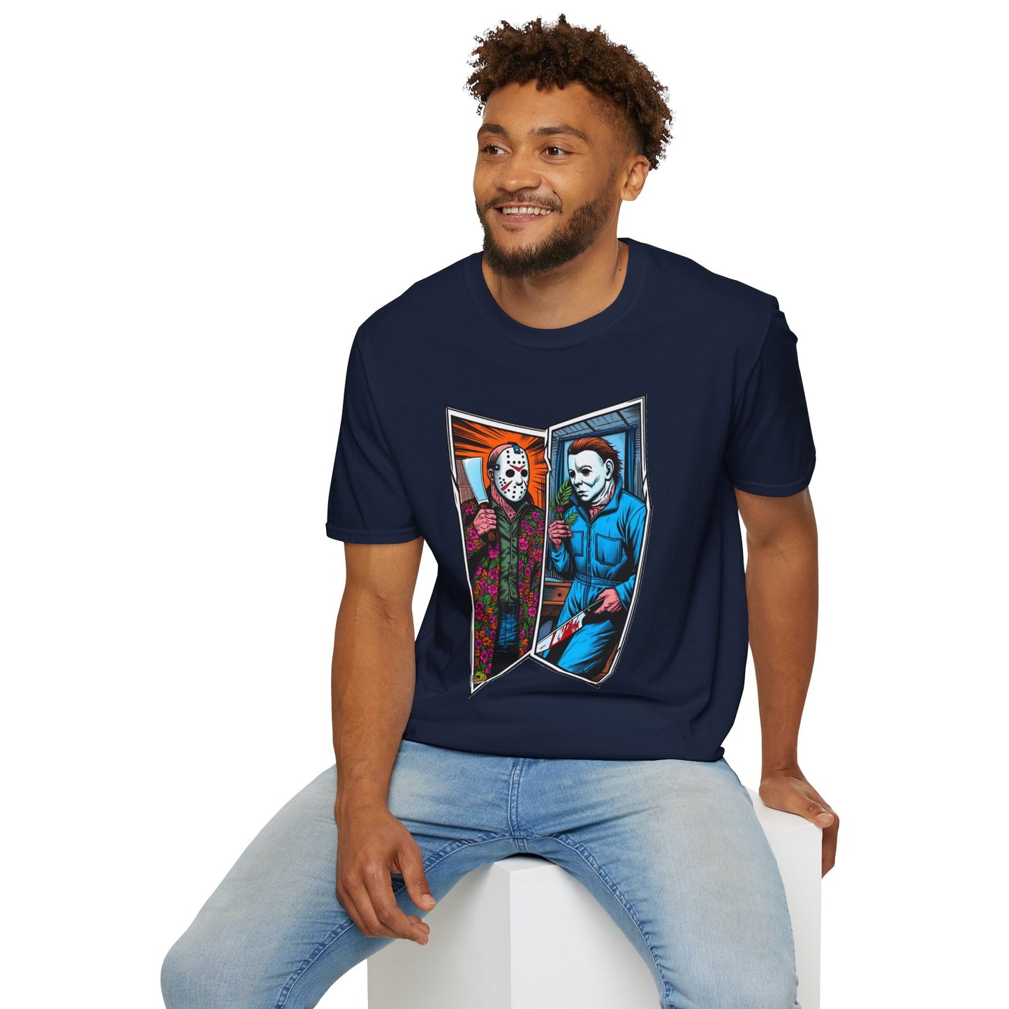 Funny - Jason Voorhees & Michael Myers Shirt | Funny Halloween Horror Tee - custom-made. limited stock. Order yours now and stand out with this exclusive piece!