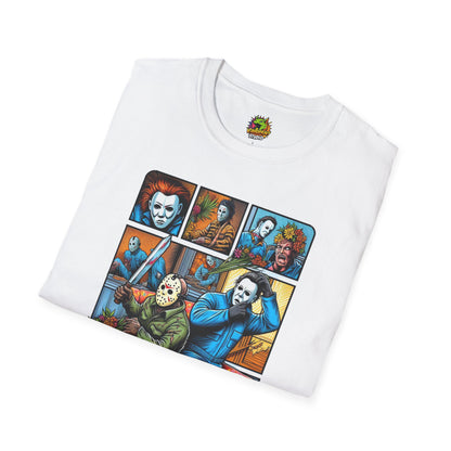 & - Jason Voorhees & Michael Myers Funny Shirt | Halloween Horror Tee - premium material. limited stock. Order yours now and stand out with this exclusive piece!