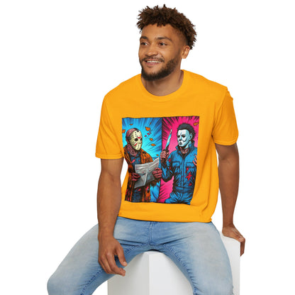 product - Michael Myers Vintage Tee | Jason Voorhees Funny Halloween Picnic Shirt - premium material. limited stock. Order yours now and stand out with this exclusive piece!