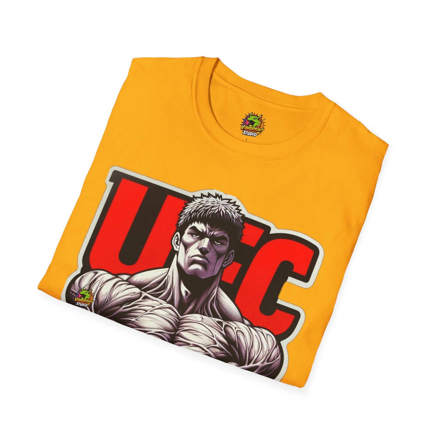 UFC T Shirt | Unleash Fierce Confidence | UFC Tee with Baki Anime Strength for Fitness Fans