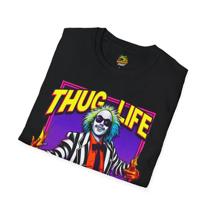 | - Beetlejuice Shirt | Thug Life Halloween T-Shirt | Creepy Beetlejuice Graphic Tee - custom-made. limited stock. Order yours now and stand out with this exclusive piece!