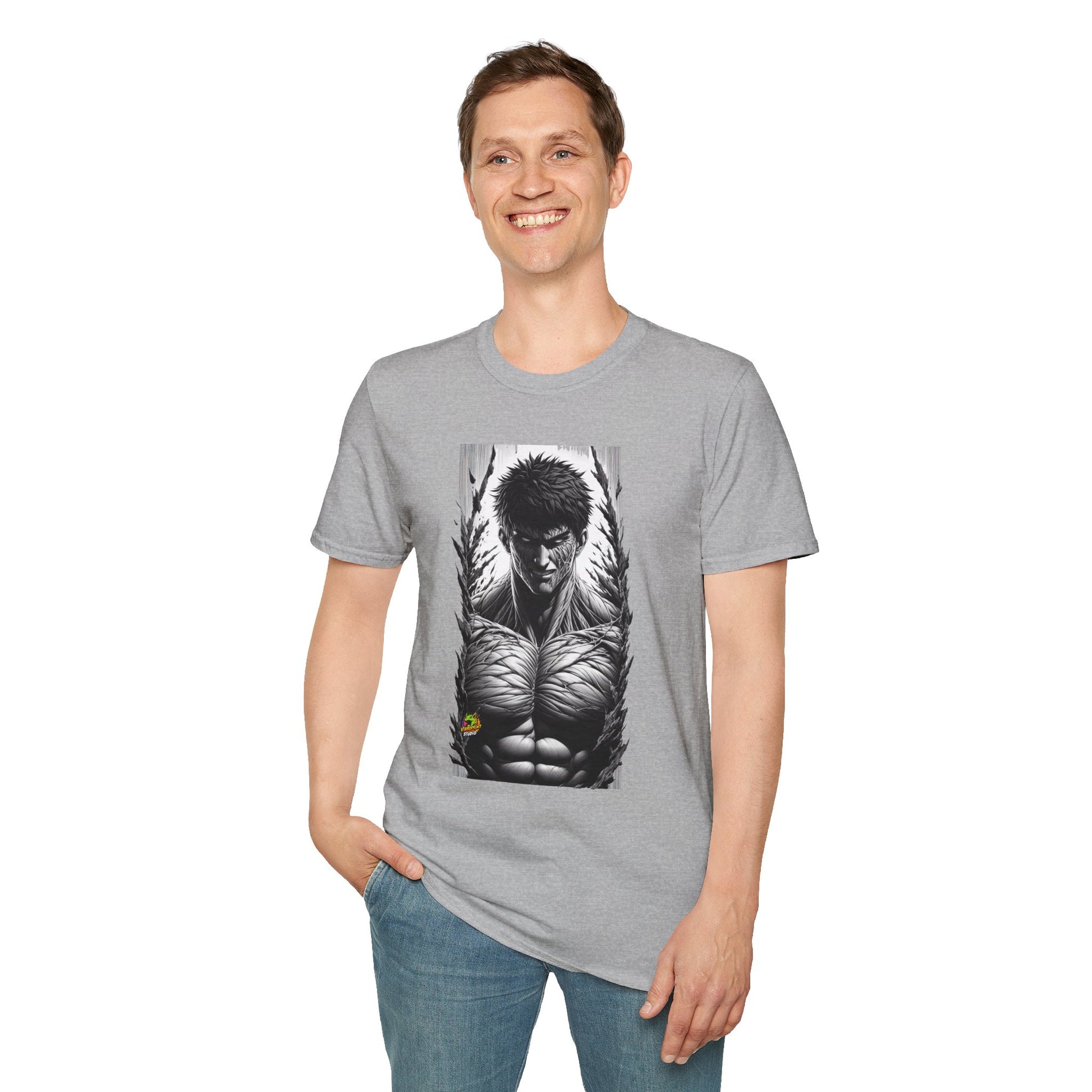 | - UFC T Shirt | Unleash Fierce Confidence | Motivational UFC Tee with Baki Anime Inspiration for Gym - premium material. limited stock. Order yours now and stand out with this exclusive piece!