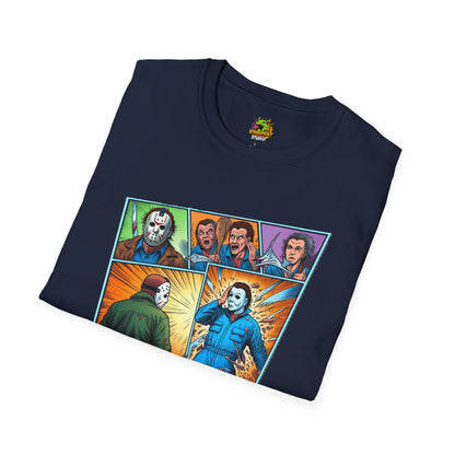 product - Michael Myers Vintage Shirt | Jason & Michael Funny Horror Tee - custom-made. perfect gift idea. Order yours now and stand out with this exclusive piece!