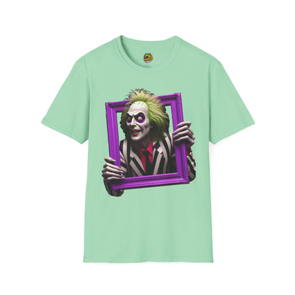 Design - Beetlejuice Shirt | Halloween Horror Graphic Tee | Classic Beetlejuice Movie Design | Funny Halloween T-Shirt - premium material. perfect gift idea. Order yours now and stand out with this exclusive piece!