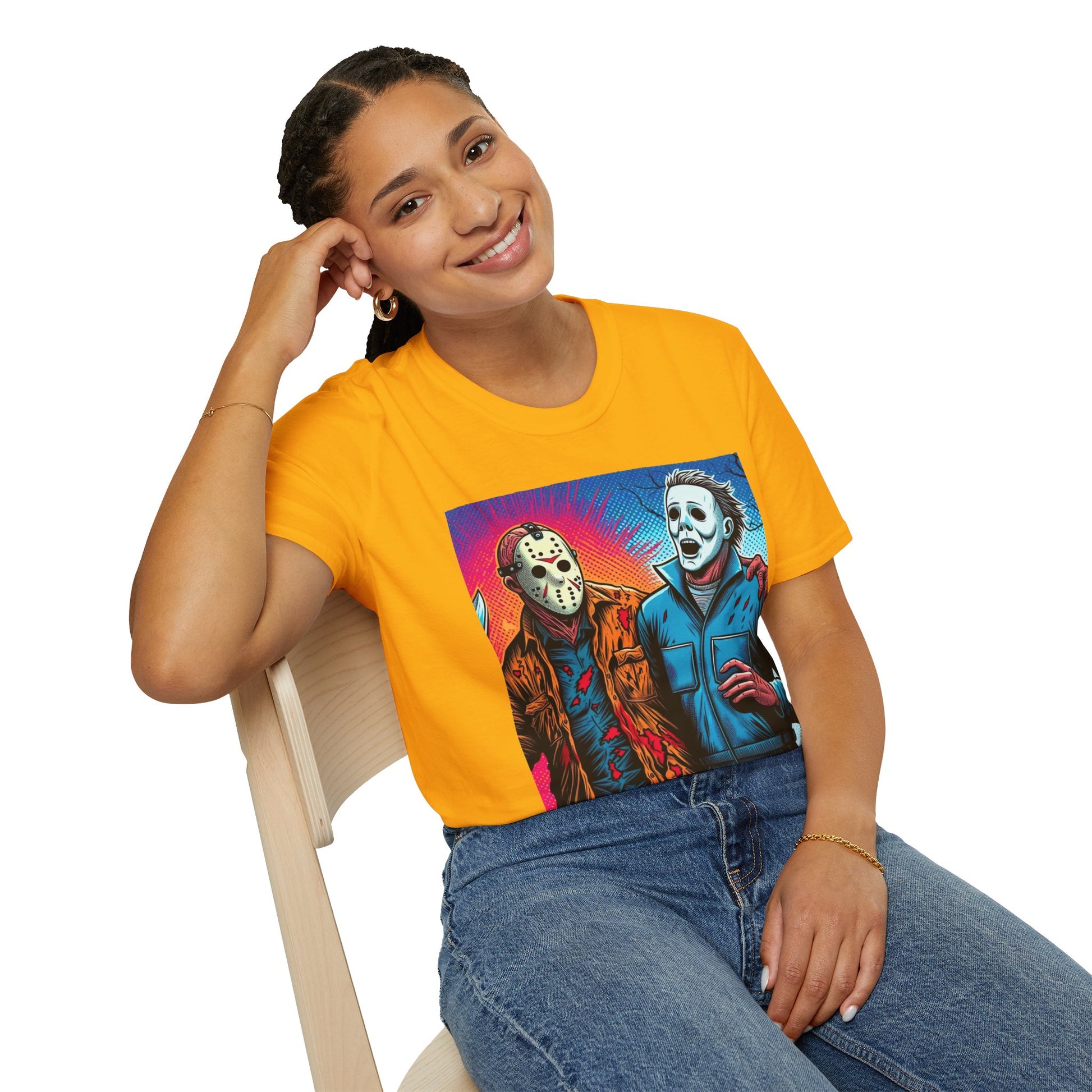 product - Jason Voorhees & Michael Myers Shirt | Funny Vintage Halloween Tee - premium material. perfect gift idea. Order yours now and stand out with this exclusive piece!