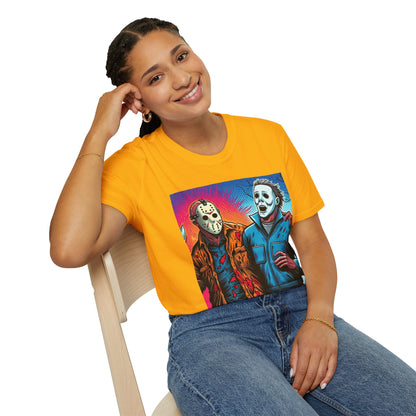 product - Jason Voorhees & Michael Myers Shirt | Funny Vintage Halloween Tee - premium material. perfect gift idea. Order yours now and stand out with this exclusive piece!