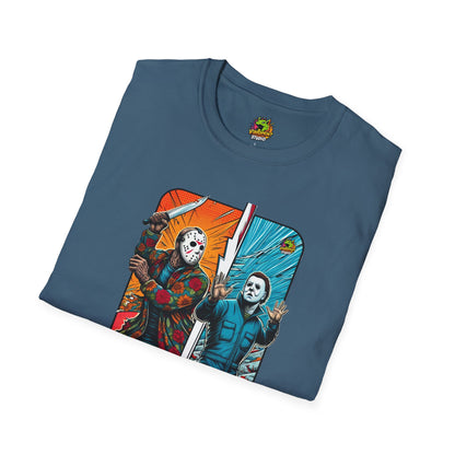 product - Jason Voorhees & Michael Myers Funny Horror Tee | Halloween Shirt - premium material. limited stock. Order yours now and stand out with this exclusive piece!