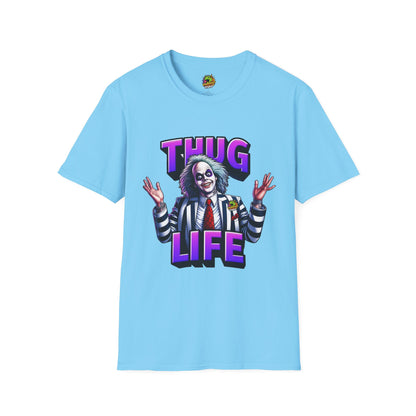 T-Shirt - Beetlejuice Shirt | Thug Life Halloween Tee | Funny Beetlejuice Graphic T-Shirt - premium material. perfect gift idea. Order yours now and stand out with this exclusive piece!