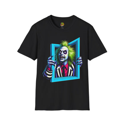 Beetlejuice Shirt | Funny Halloween T-Shirt for Adults | Beetlejuice Classic Movie Graphic Tee | Spooky Halloween Style - High Quality Image