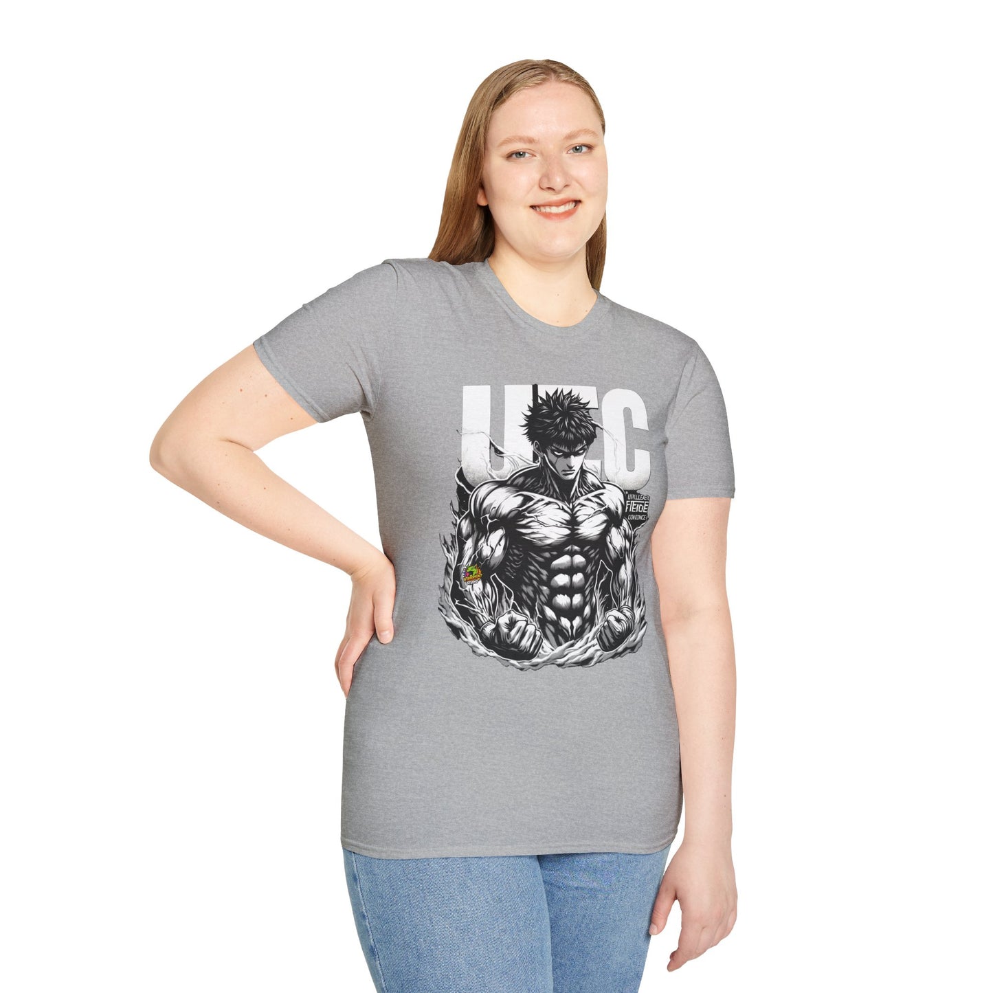 vintage horror shirt - UFC T Shirt | Unleash Fierce Confidence | UFC Tee for Fitness and Baki Anime Fans - exclusive artwork. premium horror movie t-shirt for spooky occasions. Order yours now and stand out with this exclusive piece!