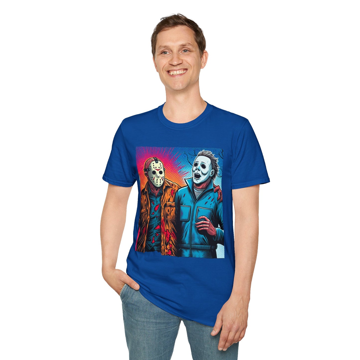 product - Jason Voorhees & Michael Myers Shirt | Funny Vintage Halloween Tee - custom-made. limited stock. Order yours now and stand out with this exclusive piece!