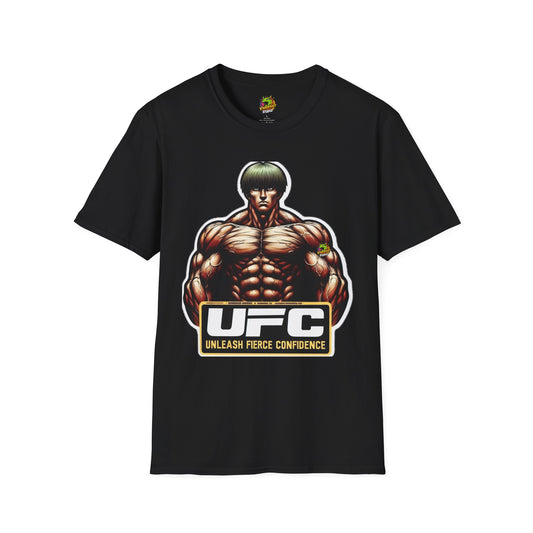 UFC T Shirt | Unleash Fierce Confidence | UFC Tee with Baki Anime Elements for Athletes - High Quality Image