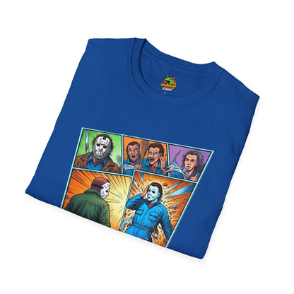 product - Michael Myers Vintage Shirt | Jason & Michael Funny Horror Tee - custom-made. perfect gift idea. Order yours now and stand out with this exclusive piece!