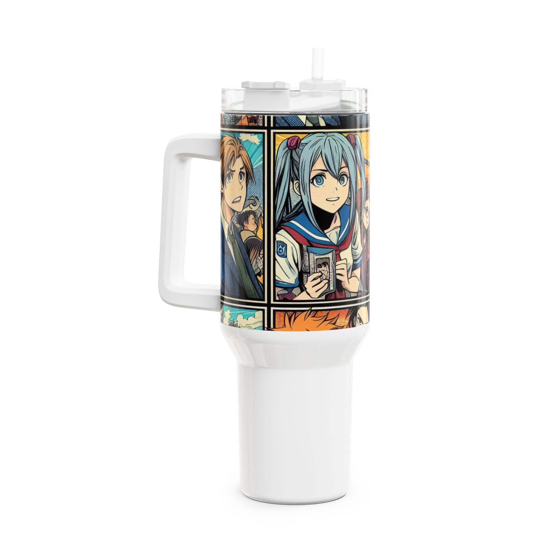 | - Stanley cup | Comics and Anime Fans Drinkware | Colorful Geek Tumbler - premium material. perfect gift idea. Order yours now and stand out with this exclusive piece!