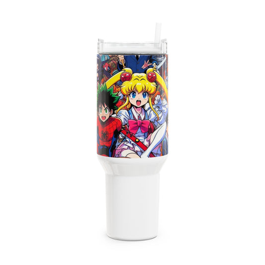 Stanley Tumbler | Anime Geek Drinkware for Gamers | Colorful Cartoon Tumbler - High Quality Image