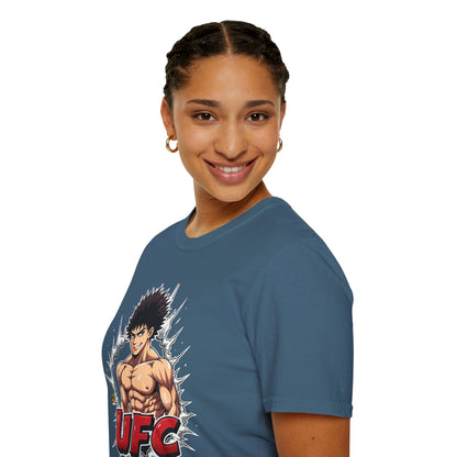 UFC T Shirt | Unleash Fierce Confidence | Motivational UFC Tee with Baki Anime Elements