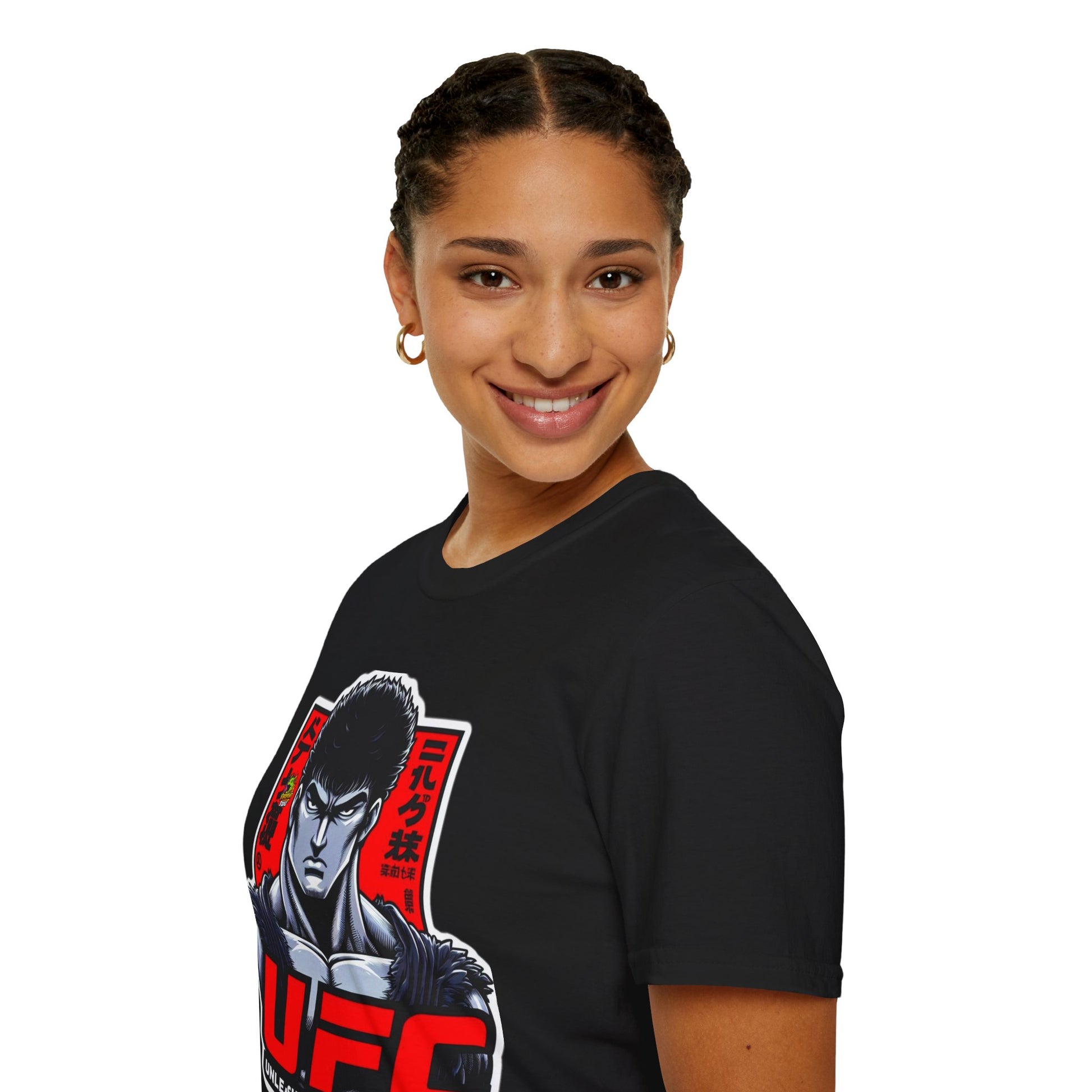 Tee - UFC T Shirt | Unleash Fierce Confidence | UFC Tee with Baki Anime Style - custom-made. limited stock. Order yours now and stand out with this exclusive piece!