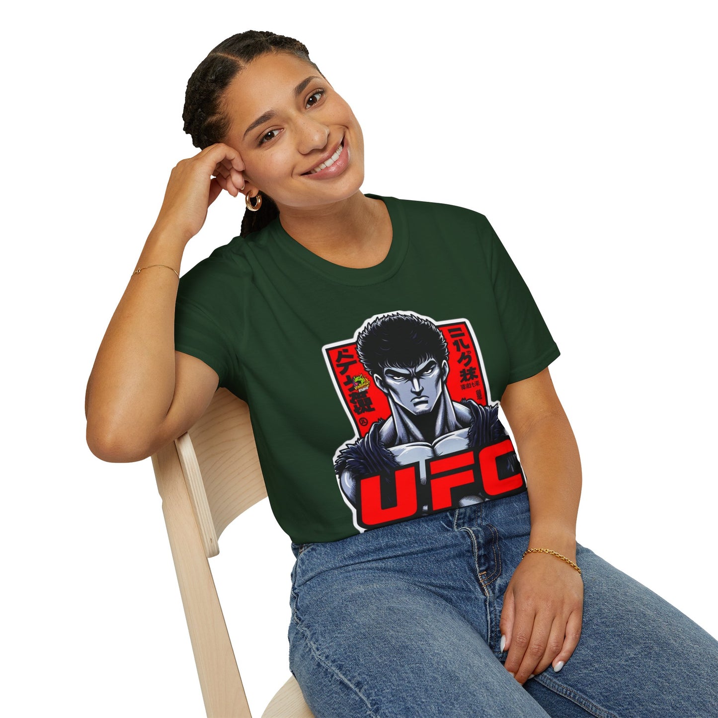 UFC T Shirt | Unleash Fierce Confidence | UFC Tee with Baki Anime Style