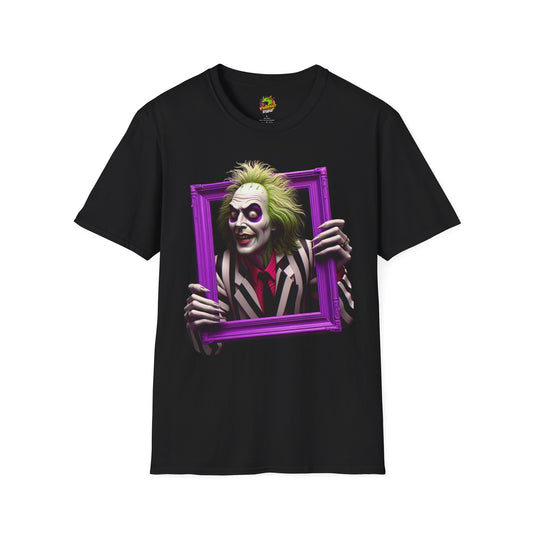 Beetlejuice Shirt | Halloween Horror Graphic Tee | Classic Beetlejuice Movie Design | Funny Halloween T-Shirt - High Quality Image